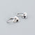 925 Sterling Silver Minimalist Heart Heart Silver Electroplating Stud Earrings