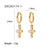 Geometric IG Style Circle Titanium Steel 18K Gold Plated Earrings