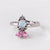 Fashion Women Cartoon Geometric Zircon Zircon Inlay Rings