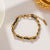 Women Stripe Geometric Titanium Steel 18K Gold Plated Bracelets