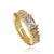 Moderate Luxury Women Droplet Geometric Zircon Zircon Inlay Rings