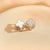 Moderate Luxury Flower Copper Diamond Inlay Stud Earrings