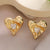 Heart Geometric Copper Inlay Stud Earrings