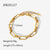 Women IG Style Geometric Stainless Steel 18K Gold Plated Bracelets