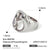 IG Style Ellipse Stainless Steel 18K Gold Plated Rings