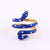 IG Style Unisex Snake Chinese Zodiac Animal Copper Oil Dripping Rings