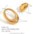 Fashion Round Circle Geometric Heart Stainless Steel 18K Gold Plated Earrings