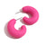 Fashion Round Geometric Plastic Stud Earrings