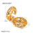 IG Style Round Stainless Steel 18K Gold Plated Earrings