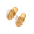 Fashion Flower Geometric Stainless Steel 18K Gold Plated Stud Earrings