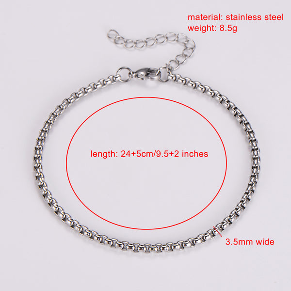 Women Minimalist Geometric 304 Stainless Steel Anklets