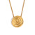 Fashion Round Geometric Stainless Steel 18K Gold Plated Necklaces