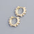 925 Sterling Silver Fashion Round Geometric Silver Pearl Inlay Stud Earrings