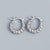 925 Sterling Silver Circle U-Shape Silver Earrings