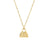 Fashion Quadrilateral Round Geometric Stainless Steel 18K Gold Plated Necklaces