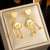 Heart Tassel Titanium Steel Electroplating Earrings