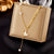 Korean Bowknot Chain Tassel Titanium Steel Electroplating Necklaces