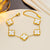 Moderate Luxury Letter Number Flower Stainless Steel 18K Gold Plated Necklaces