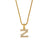 Fashion Round Number Text Letter Stainless Steel 18K Gold Plated Necklaces