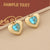 Fashion Heart Stainless Steel Electroplating Stud Earrings