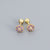 925 Sterling Silver Minimalist Flower Flower Silver Diamond Inlay Stud Earrings