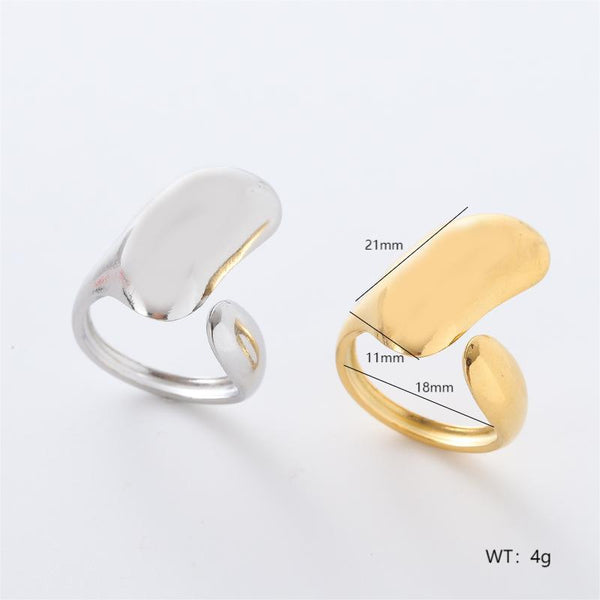 Retro Vintage Women Geometric Geometric Stainless Steel Electroplating Rings