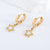 Expressive Heart Star Heart Star Moon Heart Star Stainless Steel Electroplating Earrings