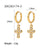 Geometric IG Style Circle Titanium Steel 18K Gold Plated Earrings