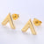 Minimalist U-Shape Stainless Steel Electroplating Stud Earrings