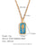 Fashion Quadrilateral Circle Geometric Stainless Steel 18K Gold Plated Necklaces