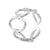 Women Minimalist Ellipse Geometric Stainless Steel Electroplating Rings