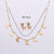 6 Pcs Fashion Star Moon Cloud Sun Snowflake Cosmos Stainless Steel Electroplating Jewelry Sets