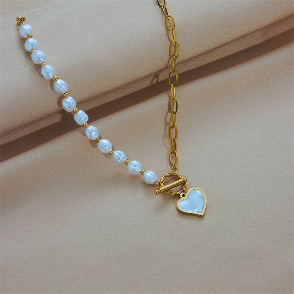 Heart Chain Titanium Steel Electroplating Necklaces