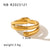 Unisex IG Style Circle Irregular Pleated Geometric Stainless Steel Electroplating Rings