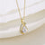 Women Minimalist Geometric Metal Droplet Stainless Steel Electroplating Necklaces