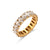 Women Fashion Geometric Stainless Steel 18K Gold Plated Rings