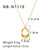 IG Style Ellipse Geometric Stainless Steel Electroplating Necklaces