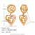 Fashion Flower Geometric Stainless Steel Electroplating Earrings