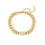 Women Fashion Geometric Stainless Steel 18K Gold Plated Bracelets