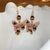 Luxurious Butterfly Geometric Chinese Zodiac Animal Copper Oil Dripping Earrings