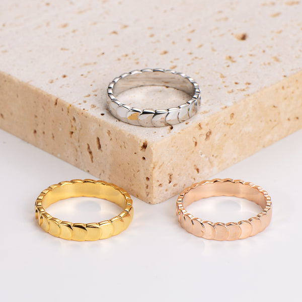 Fashion Round Stainless Steel Electroplating Rings