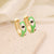 Women Retro Vintage Eye Copper Oil Dripping Earrings