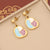 Fashion Heart Stainless Steel Electroplating Stud Earrings