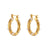 Fashion Ellipse Geometric Stainless Steel 18K Gold Plated Earrings