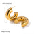 IG Style Circle Geometric Stainless Steel 18K Gold Plated Earrings