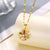 Korean Women Little Daisy Titanium Steel Diamond Inlay Necklaces