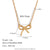 Fashion Bowknot Geometric Heart Stainless Steel 18K Gold Plated Necklaces