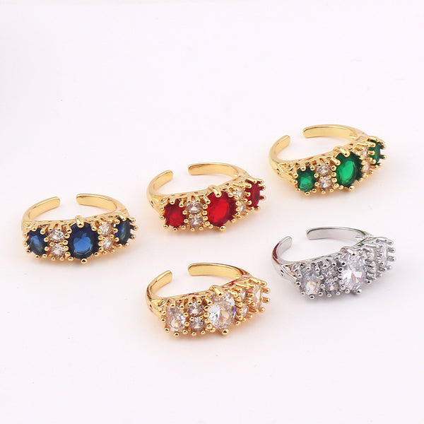 IG Style Women Diamond Metal Geometric Geometric Rings