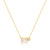 Luxurious Quadrilateral Round Geometric 18K Gold Plating Diamond Inlay Necklaces