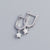 925 Sterling Silver Cute Pentagram U-Shape Silver Earrings